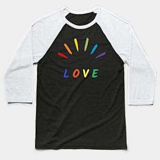 Colorful Vivid Pride Themed Baseball T-Shirt